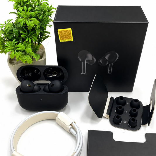 Black Pro 2 box pack wireless earbuds with all accessories